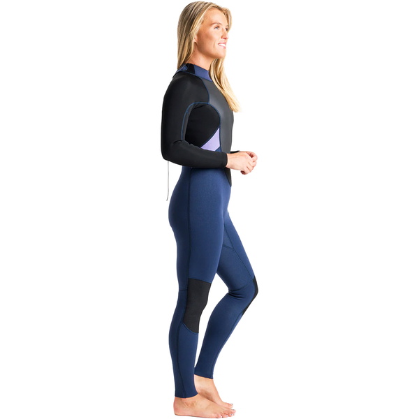 2026 C-Skins Femininos Element 3/2mm Back Zip Fato De Mergulho C-el32stw - Bluestone / Lilás / Preto